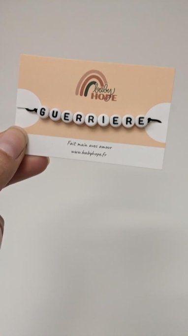 Bracelets mots "Guerrière" & "Espoir"